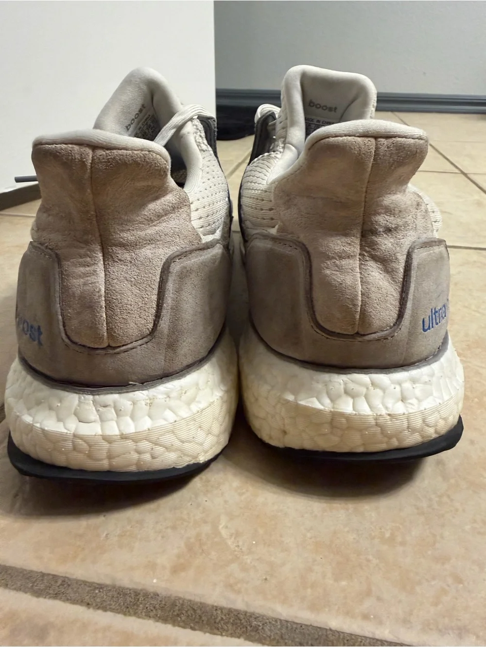 adidas Ultra Boost Shoes in White, Blue, Gray